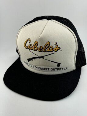 Vintage Cabela’s “World's Foremost Outfitter”Trucker Hat Mesh Snapback Blue